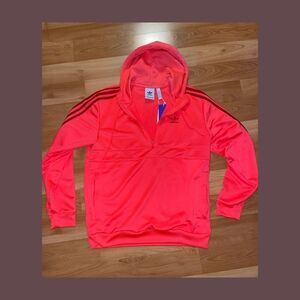 ADIDAS Coral Pink Womens Half Zip Hoodie ADIDAS Coral Pink Womens Half Z…